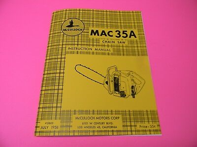 Mcculloch mac 110 service manual